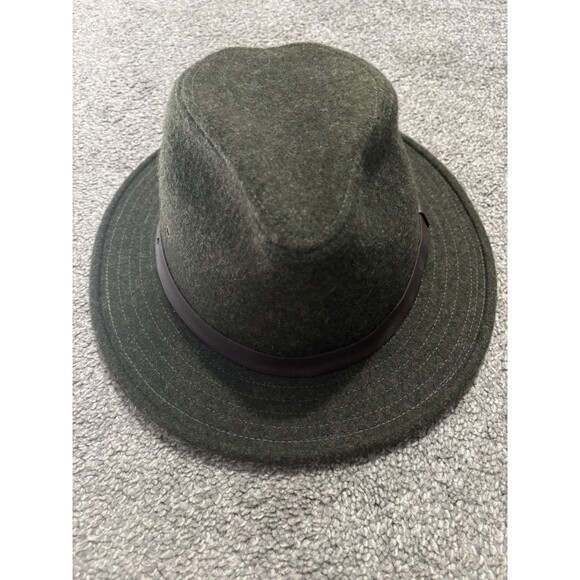 C.C. Filson Wool Fedora Packer Hat Medium Dark Forest Green 100% Virgin Wool - Picture 1 of 7